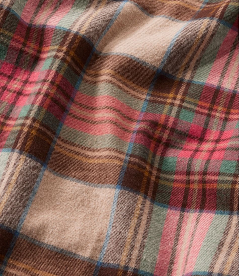 Women's Scotch Plaid Flannel Shirt, Quarter-Zip