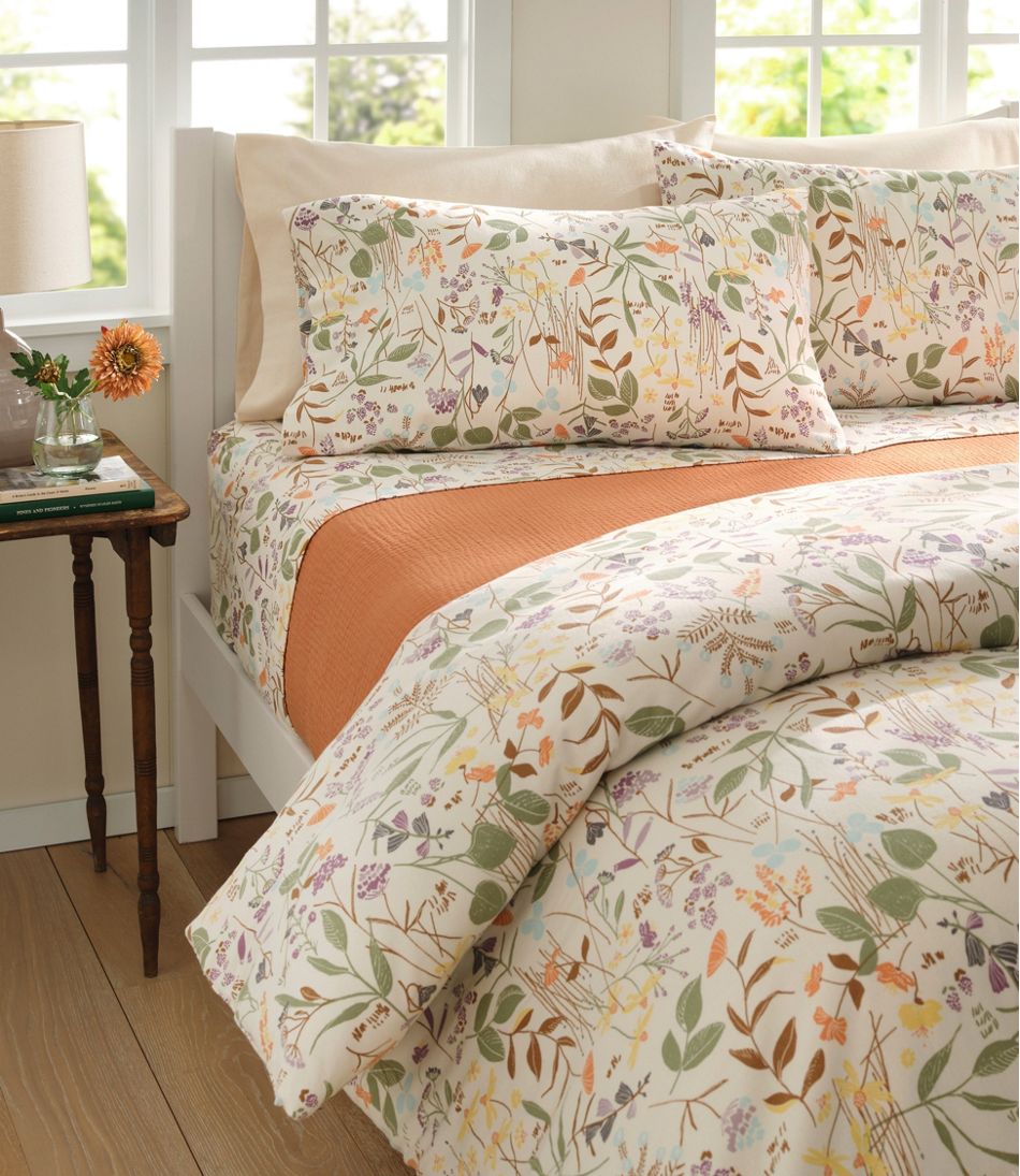 Birch Floral Flannel Sheet Collection