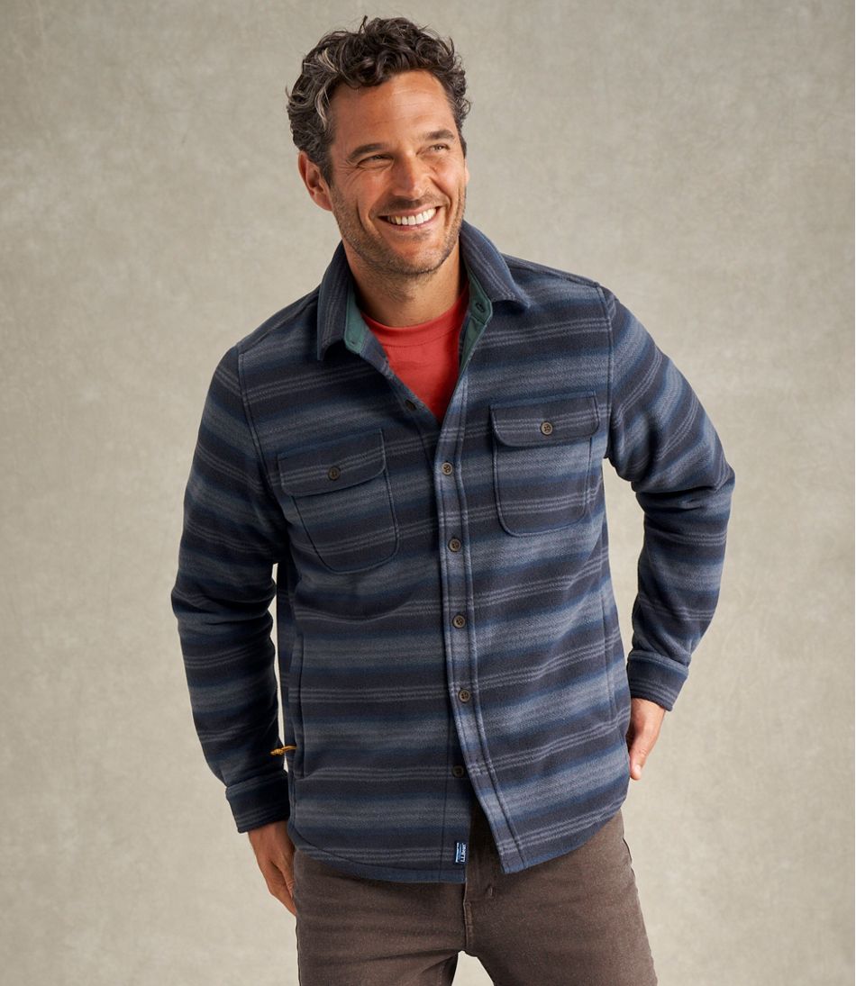 Men's Bean's Mariner Fleece Shirt, Print