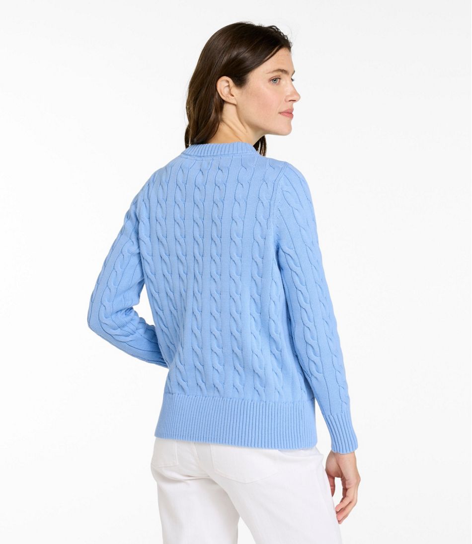 Women's The Original Double L® Sweater, Cable Crewneck