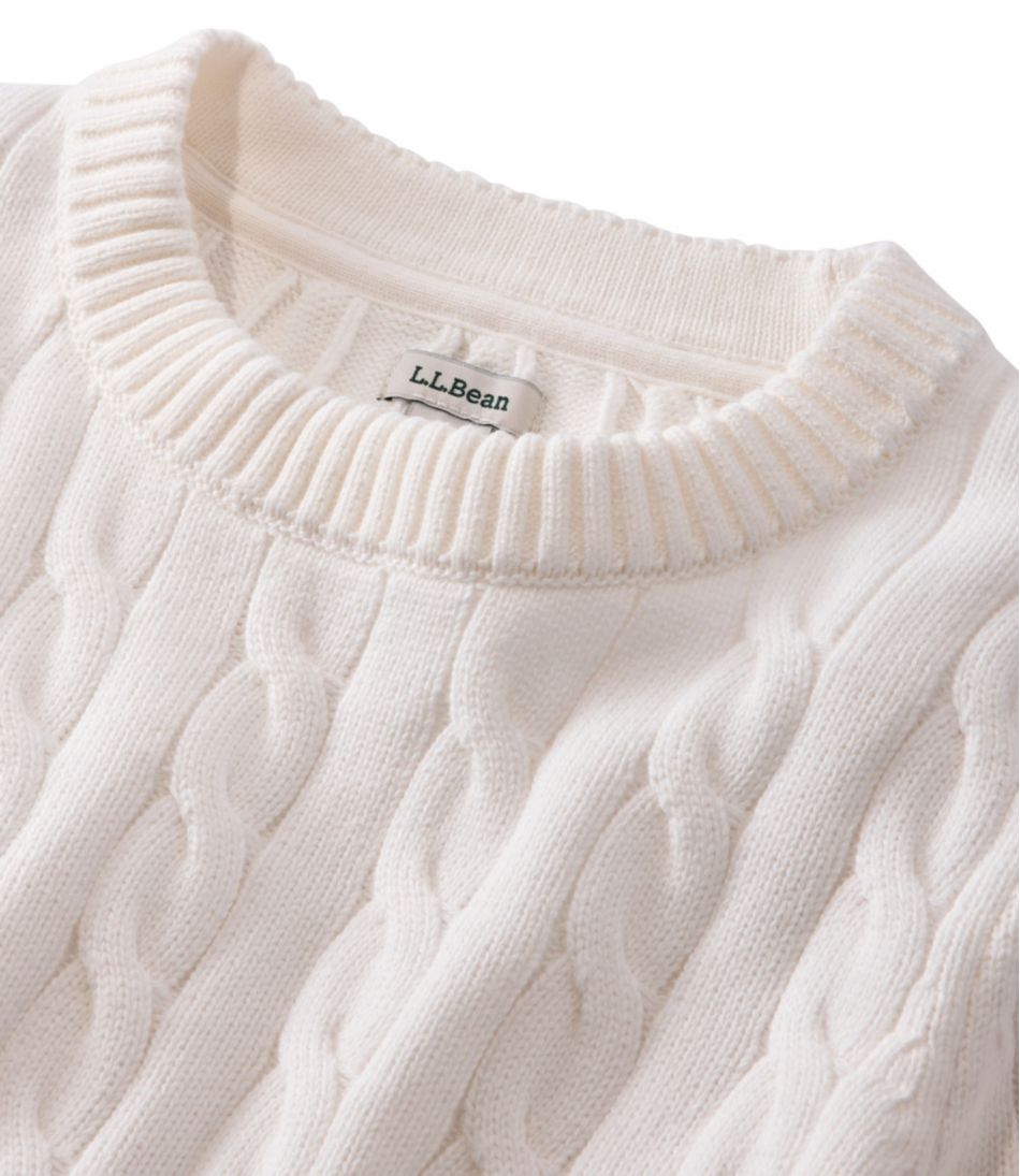 Women's The Original Double L® Sweater, Cable Crewneck