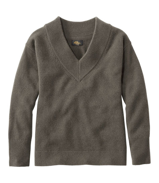 Women's Signature Premium Essential Cashmere Sweater, Relaxed V-Neck