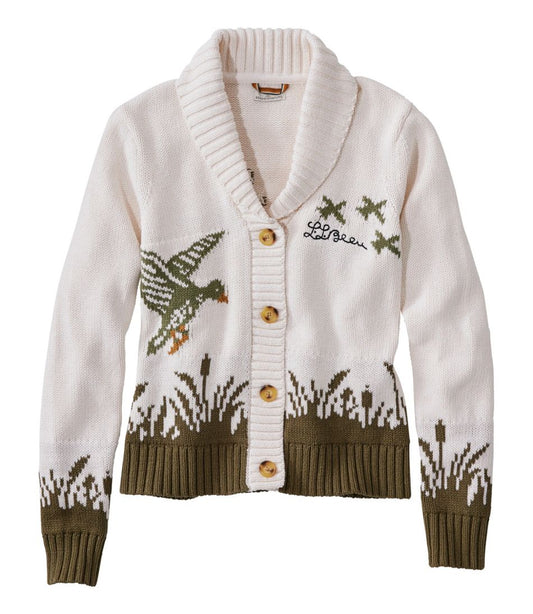 Women's Signature Original Cotton Sweater, Shawl Cardigan Novelty