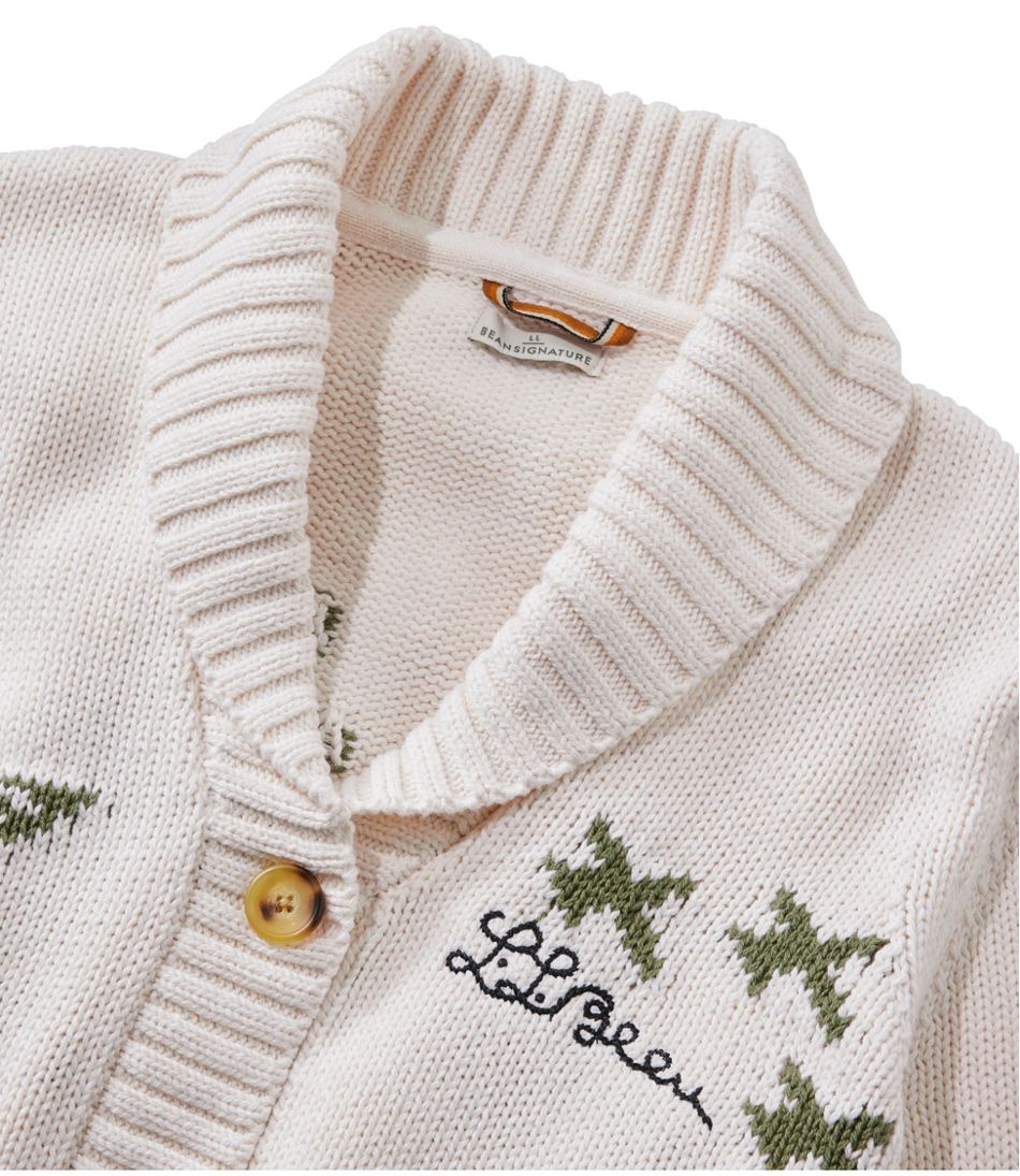 Women's Signature Original Cotton Sweater, Shawl Cardigan Novelty