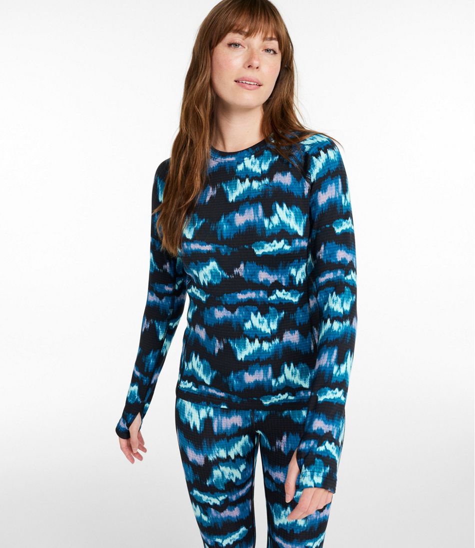 Women's Heavyweight Base Layer Crew Top, Print