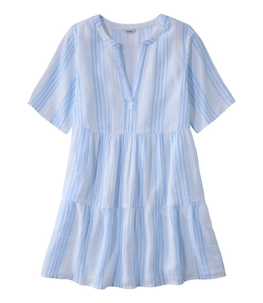 Women's Cloud Gauze Cover-Up, Tiered Dress Print