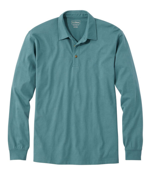 Men's Carefree Unshrinkable Polo, Long-Sleeve, Without Pocket