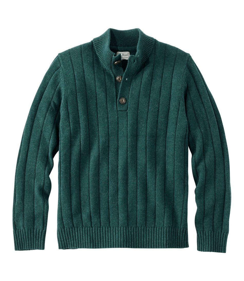 Men's Riverton Wool/Cotton Sweater, Mockneck