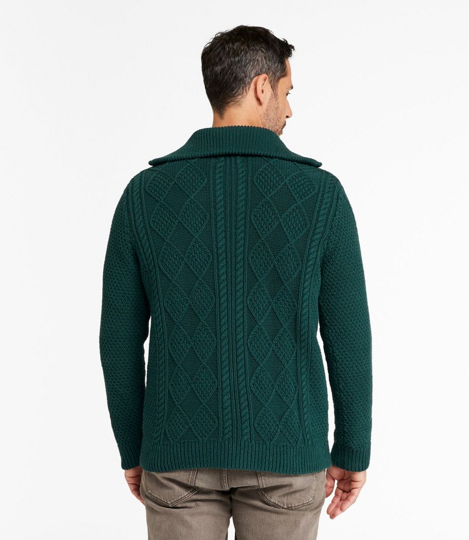 Men's Signature Cotton Fisherman Sweater, Full-Zip