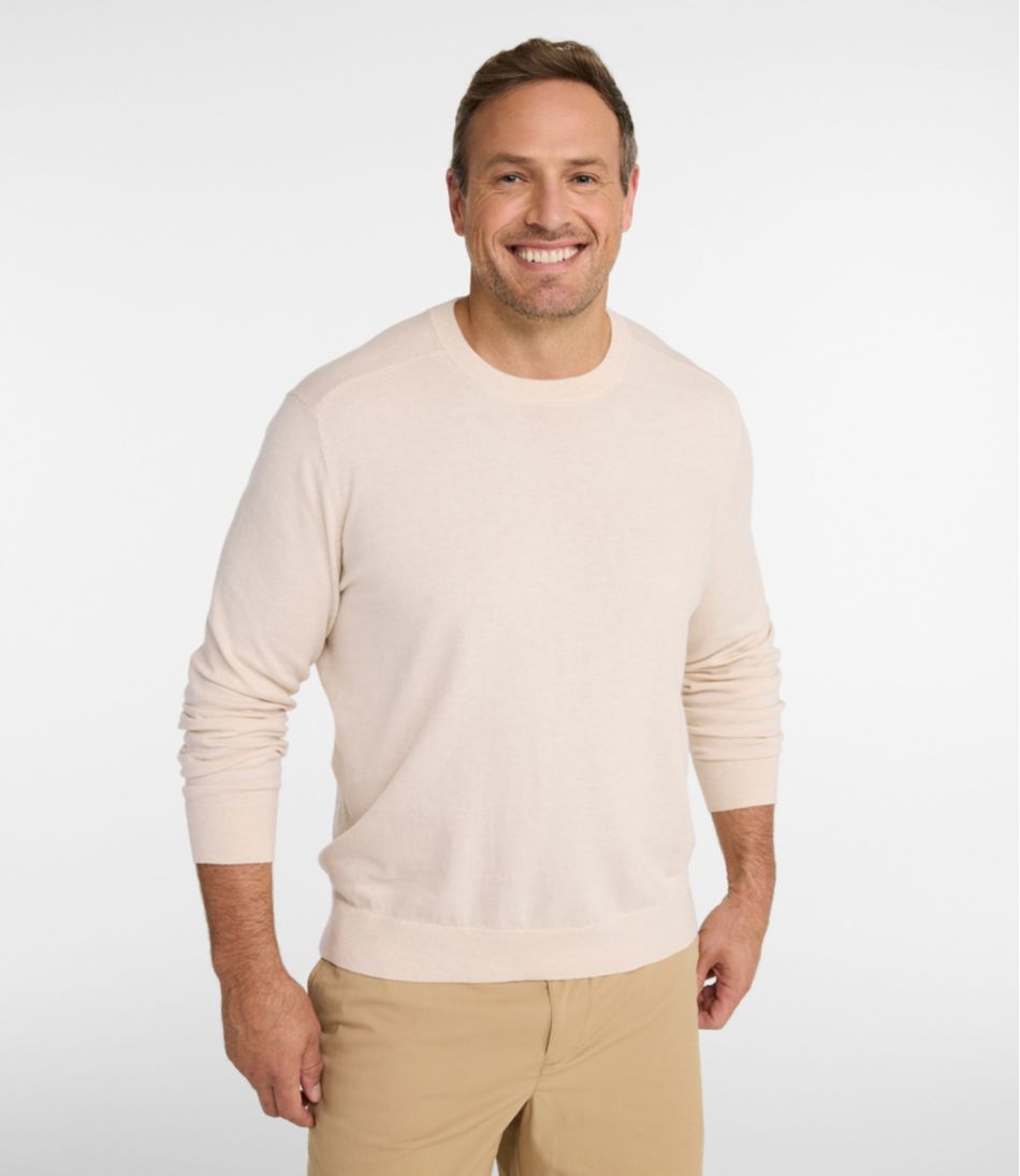 Men's All Seasons Cotton Blend Sweater, Crewneck
