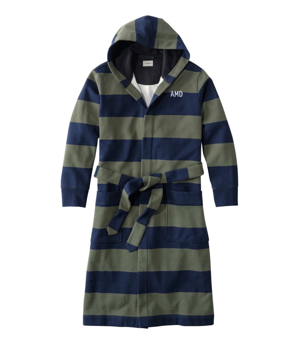 Men's Mariner Sweatshirt Robe, Stripe