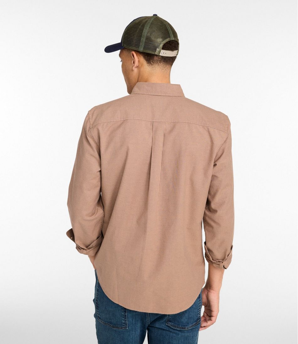 Men's Sunwashed Oxford Shirt, Slightly Fitted Untucked Fit, Stripe