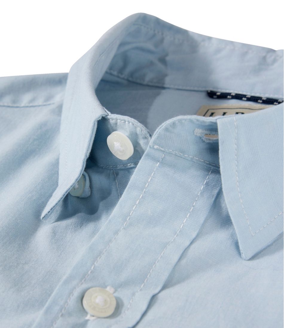 Men's Comfort Stretch Performance® Chambray Shirt, Long-Sleeve, Slightly Fitted Untucked Fit