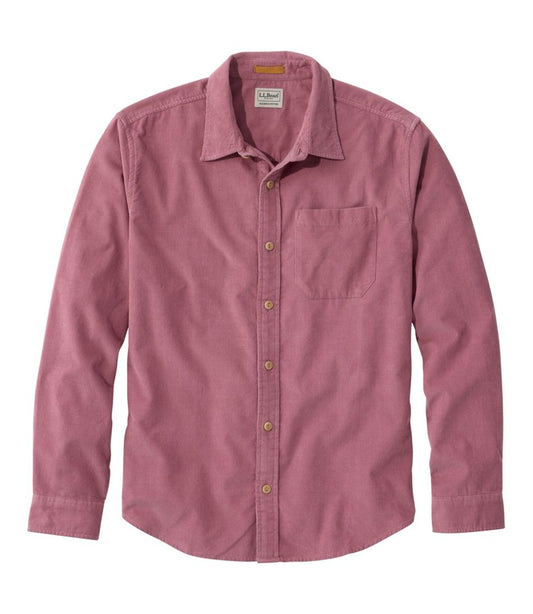 Men's Sunwashed Corduroy Shirt, Slightly Fitted Untucked Fit