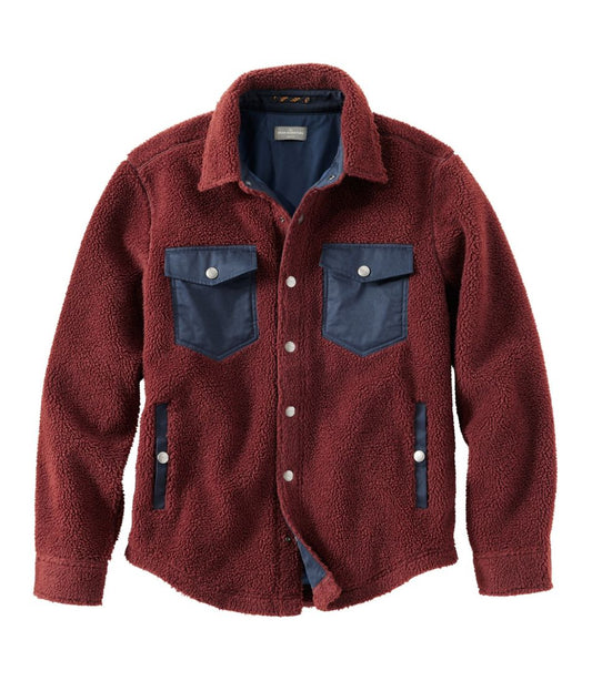 Men's Signature Mixed Media Fleece Shirt Jacket