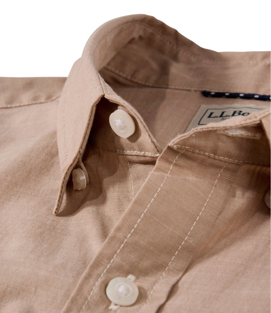 Men's Comfort Stretch Performance® Chambray Shirt, Short-Sleeve, Slightly Fitted Untucked Fit