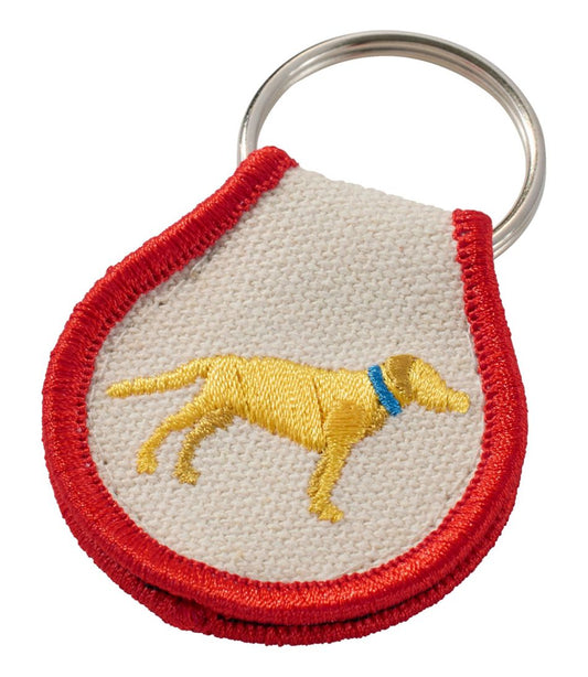 Embroidered Patch Charm, Yellow Lab