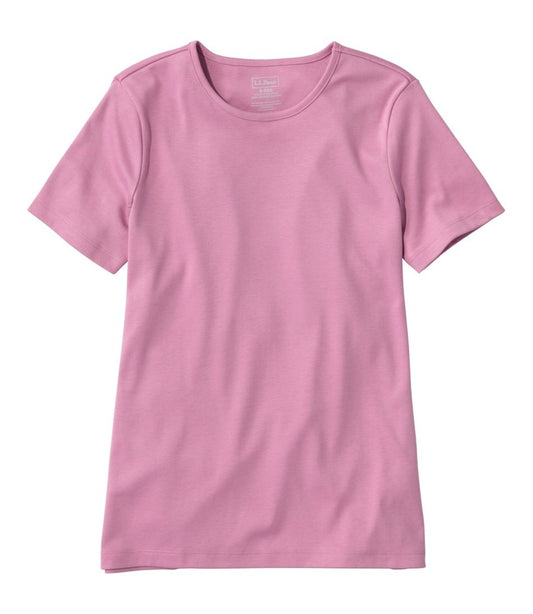 Women's Pima Cotton Tee, Short-Sleeve Crewneck