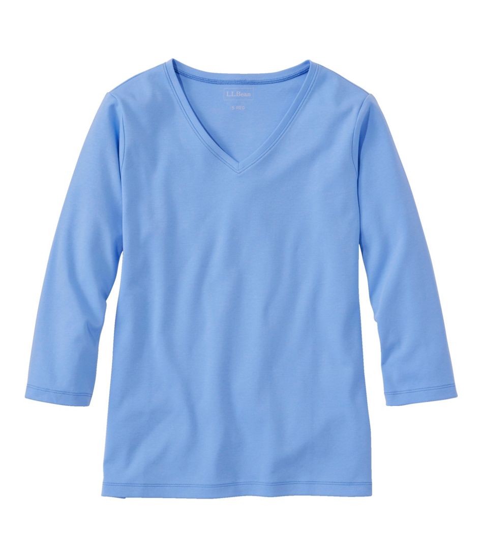 Women's V-Neck, Three-Quarter-Sleeve