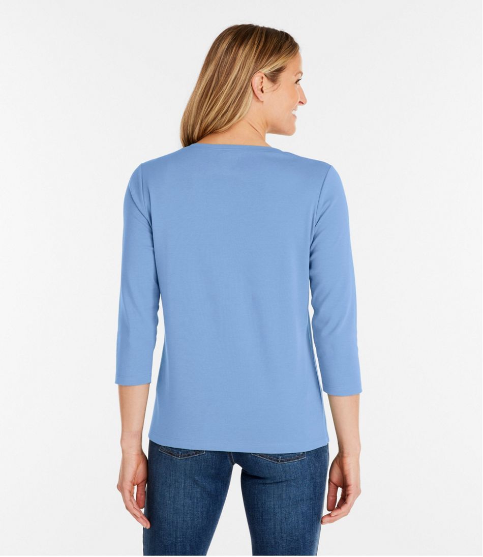 Women's V-Neck, Three-Quarter-Sleeve