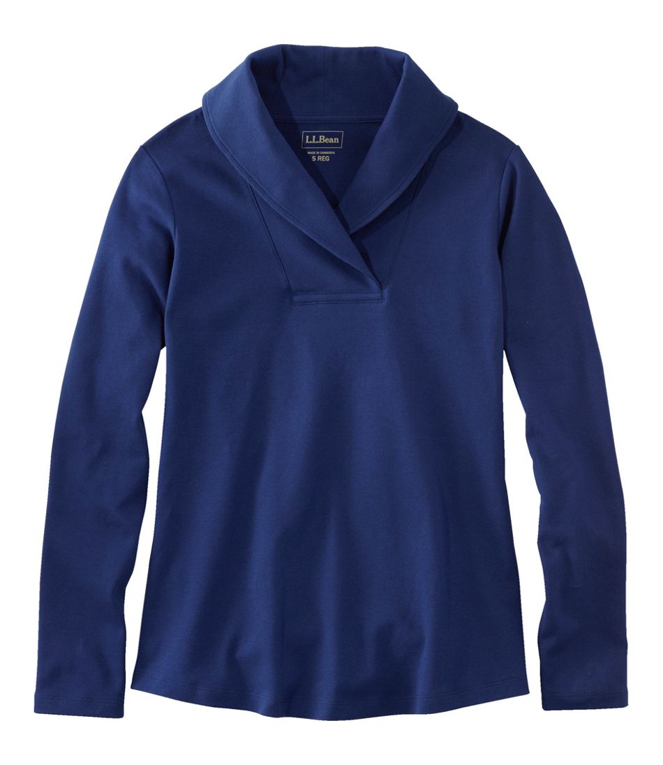 Women's Pullover, Long-Sleeve Shawl Collar