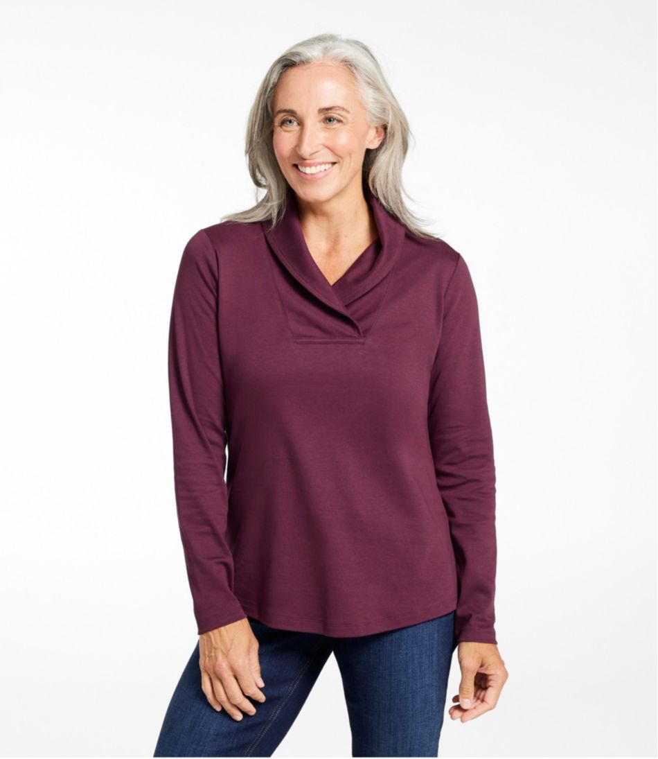 Women's Pullover, Long-Sleeve Shawl Collar