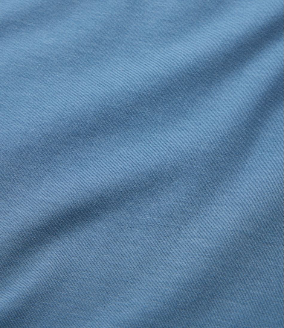 Women's Soft Stretch Supima-Blend Tee, Scoopneck Long-Sleeve