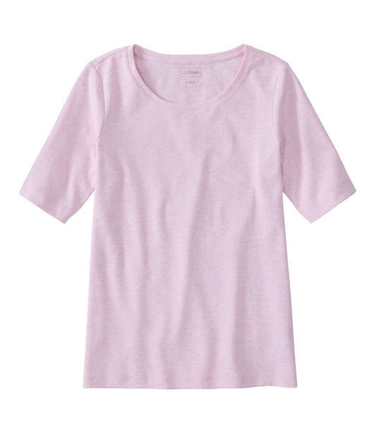 Women's Jewelneck Tee, Elbow-Sleeve