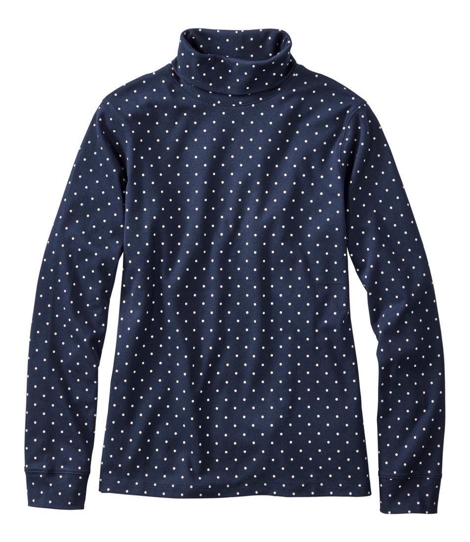 Women's Interlock Turtleneck, Long-Sleeve Allover Print