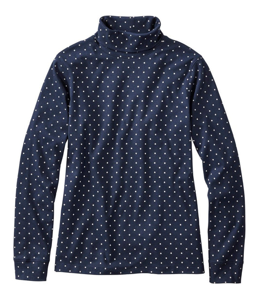 Women's Interlock Turtleneck, Long-Sleeve Allover Print
