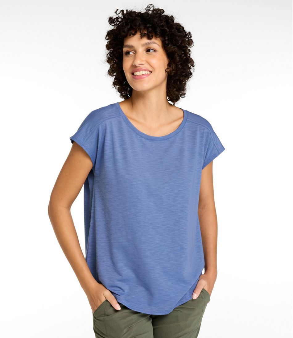 Women's Streamside Tee, Short-Sleeve Ruched Crew