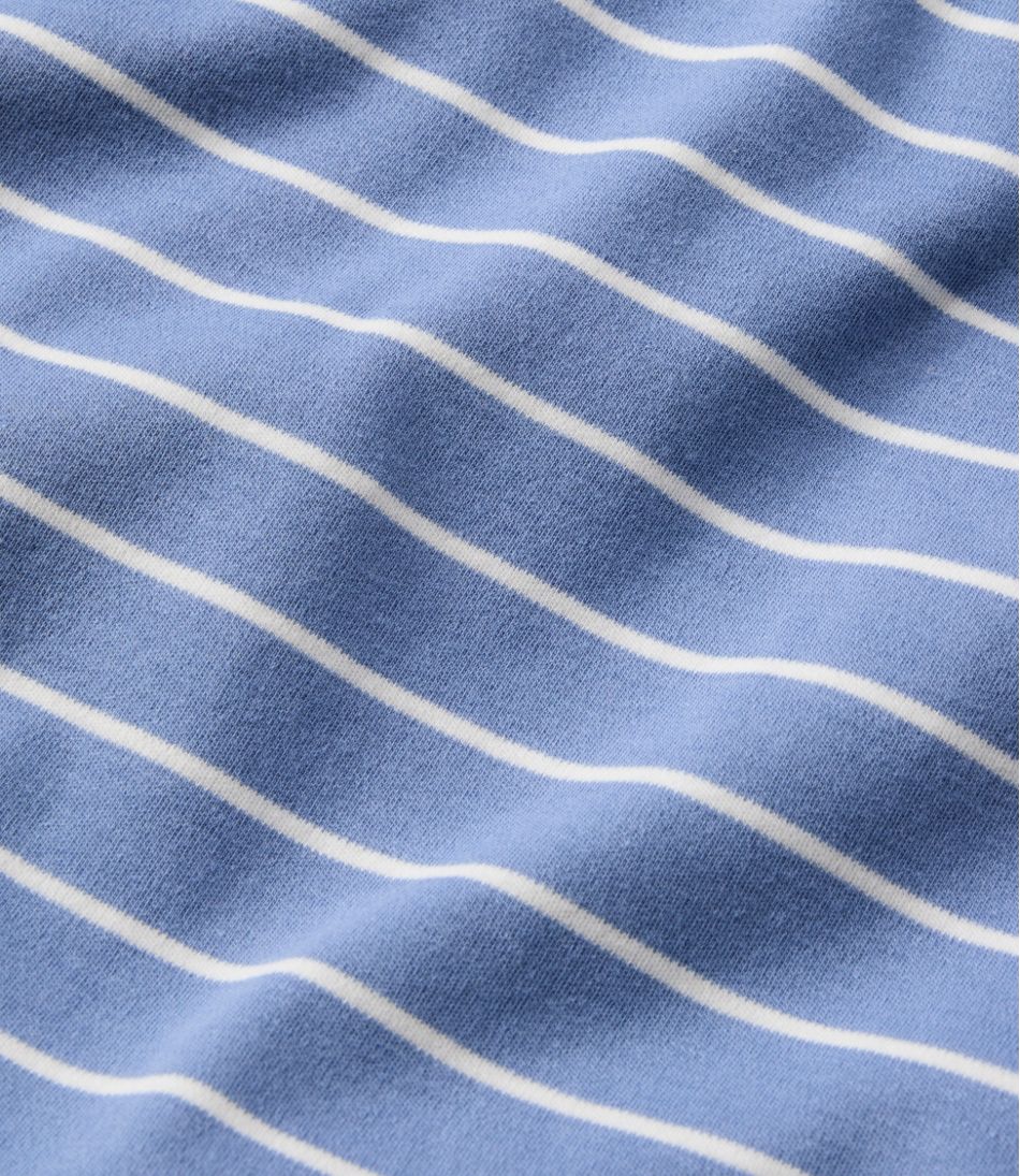 Women's V-Neck Henley, Long-Sleeve Stripe