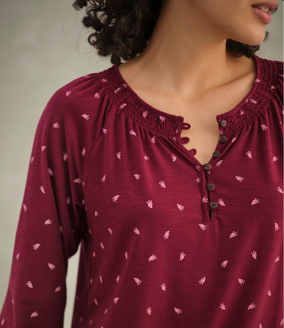 Women's Camden Hills Tee, Three-Quarter-Sleeve Print