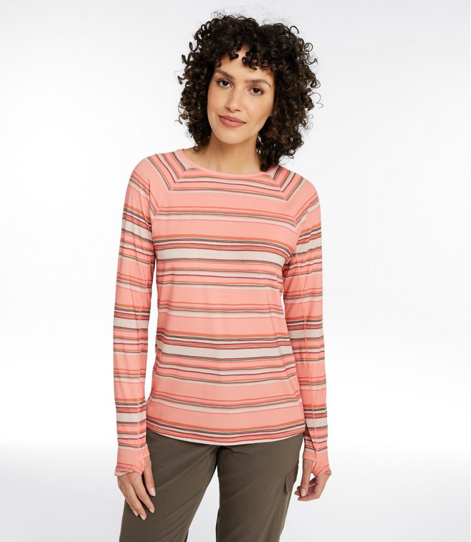 Women's Everyday SunSmart® Tee, Crewneck Long-Sleeve Stripe