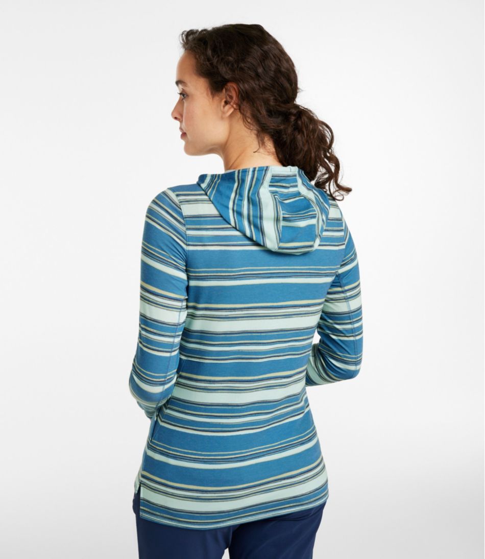 Women's Everyday SunSmart® Hooded Pullover, Long-Sleeve Stripe