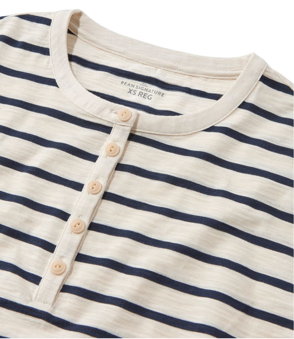 Women's Signature Slub Tee, Short-Sleeve Henley Novelty