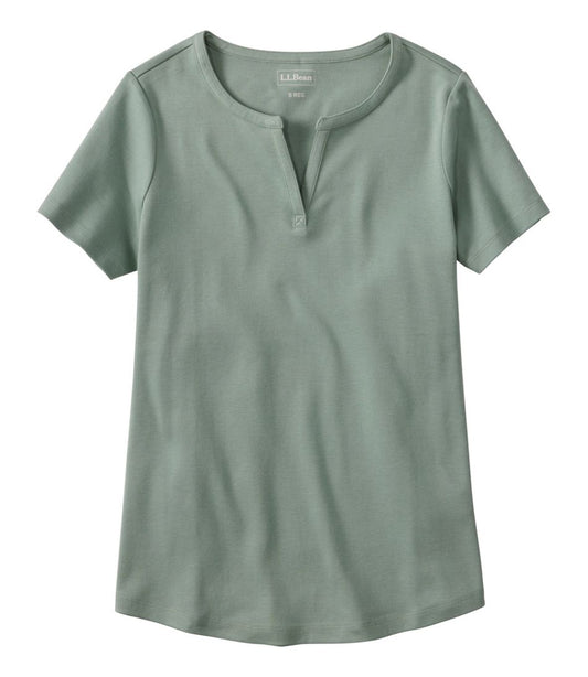 Women's Tee, Short-Sleeve Notch-Neck