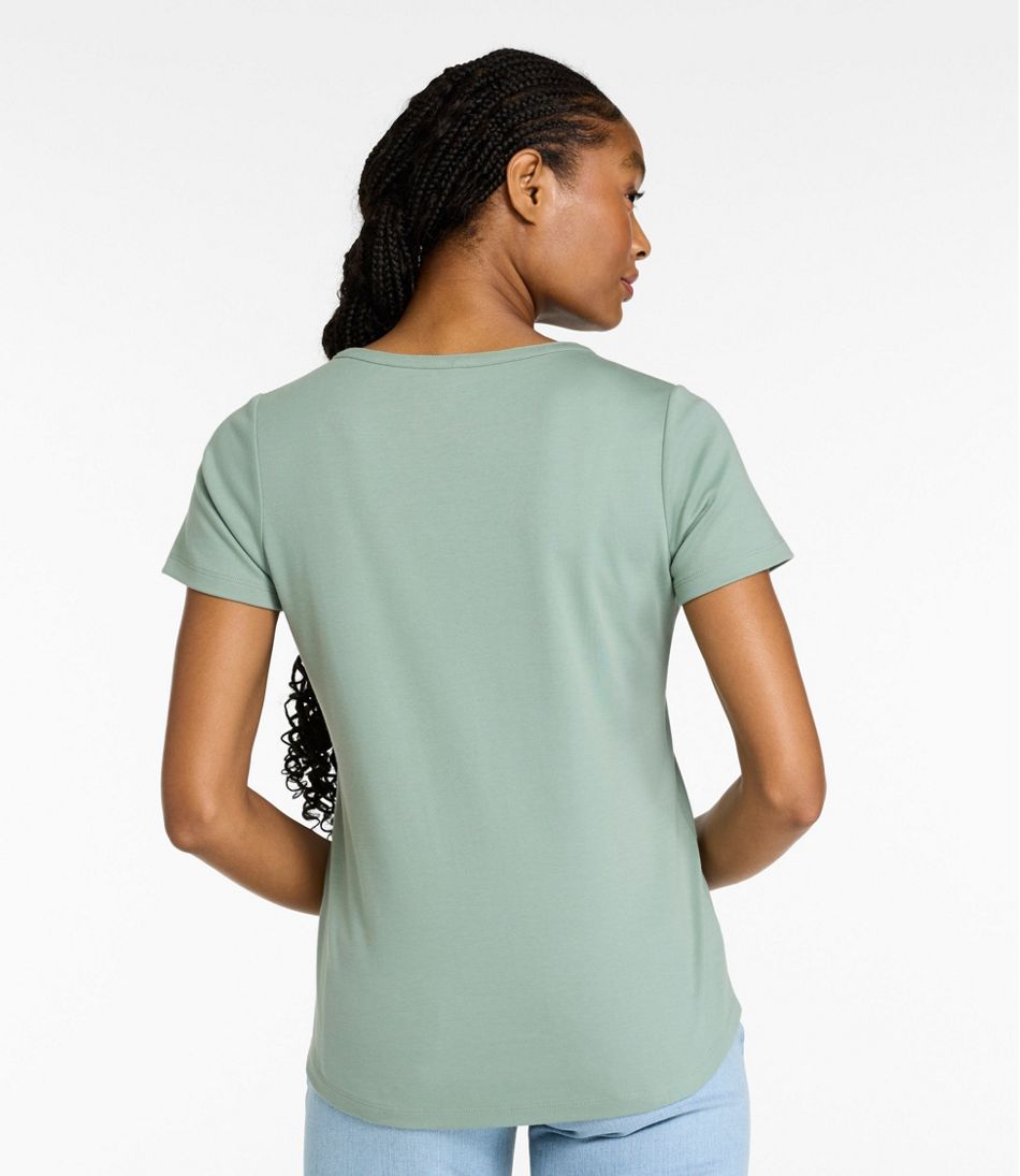Women's Tee, Short-Sleeve Notch-Neck