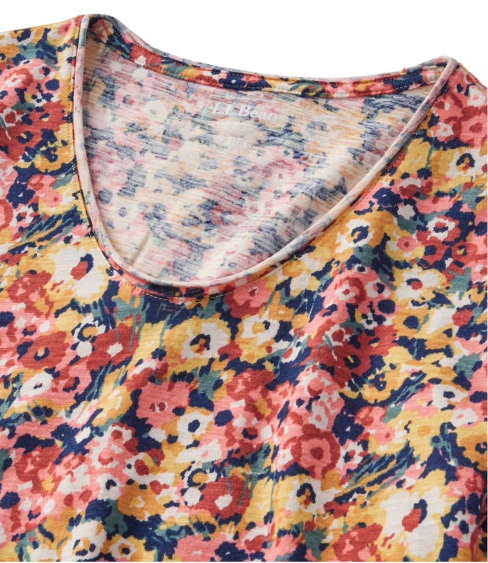 Women's Organic Cotton Tee, V-Neck Short-Sleeve Print