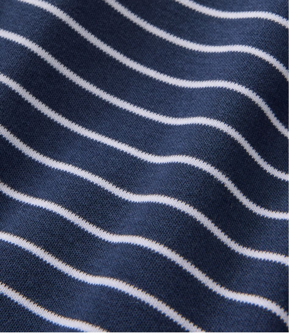 Women's Pima Cotton Tee, Short-Sleeve Crewneck Stripe