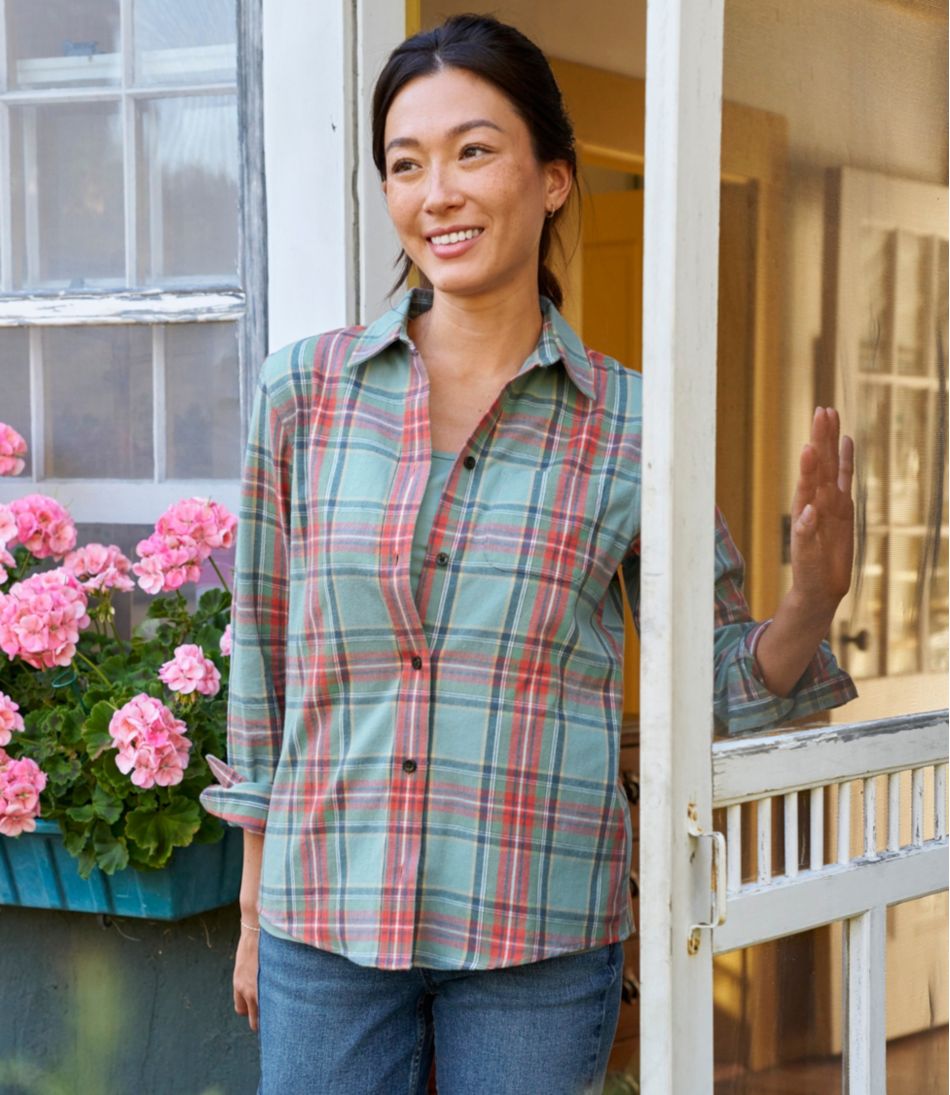 Women's Scotch Plaid Flannel Shirt, Relaxed