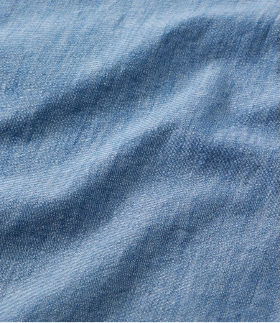 Women's Essential Cotton Shirt, Chambray Long Sleeve
