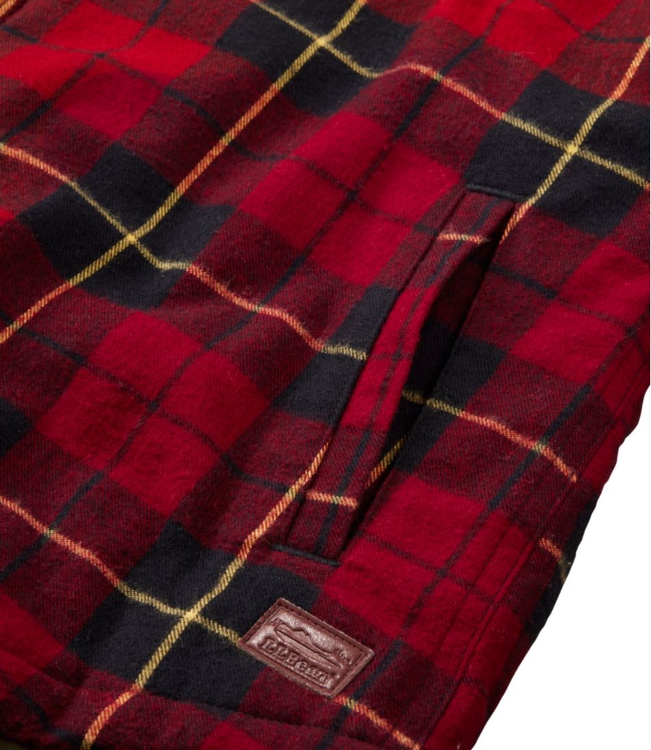 Women's Scotch Plaid Flannel Shirt, Sherpa-Lined Zip Hoodie