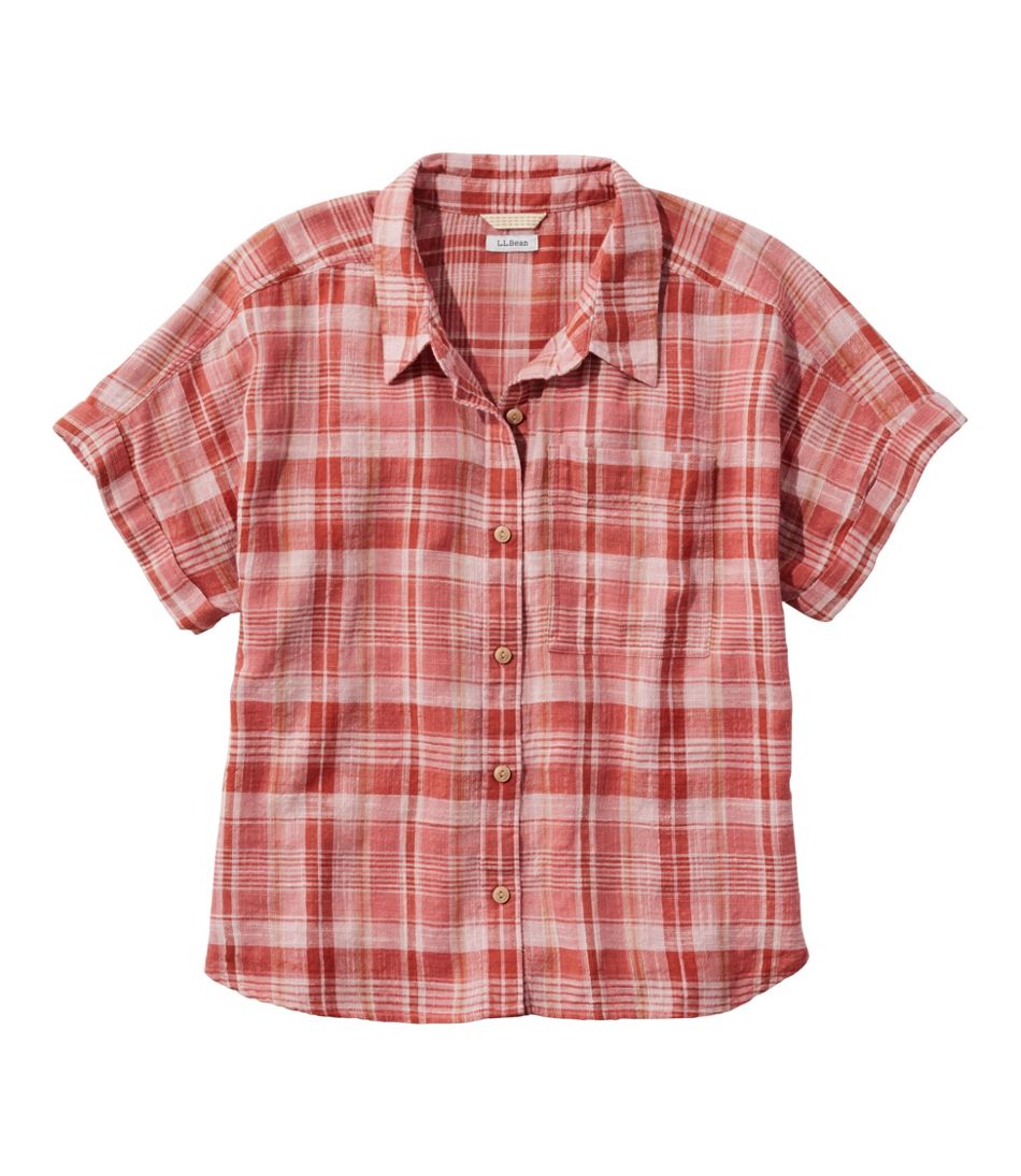 Women's Day Breeze Shirt, Short-Sleeve Button-Front