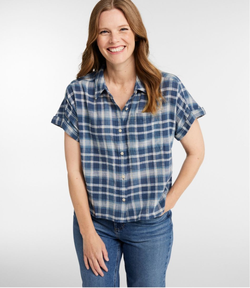 Women's Day Breeze Shirt, Short-Sleeve Button-Front