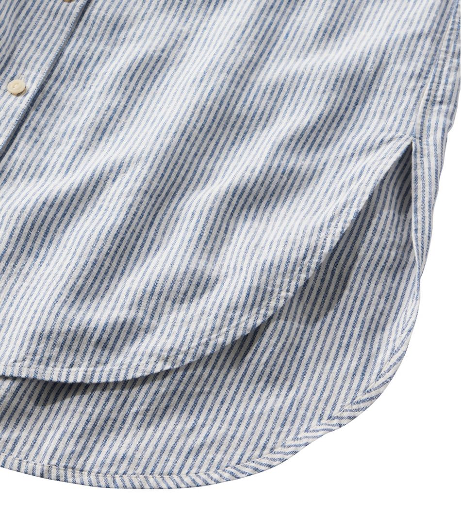 Women's Signature Linen-Blend Button-Front Shirt, Sleeveless
