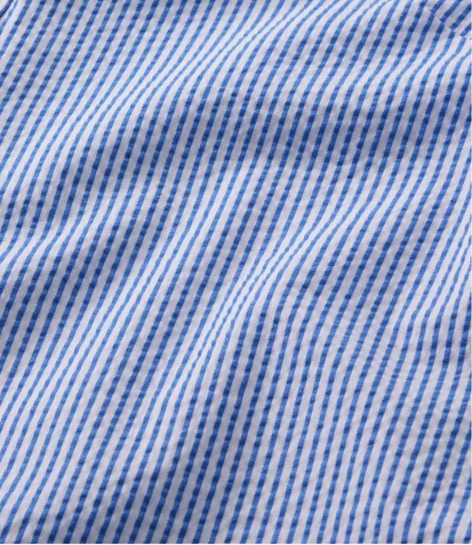 Women's Vacationland Seersucker Shirt, Long-Sleeve