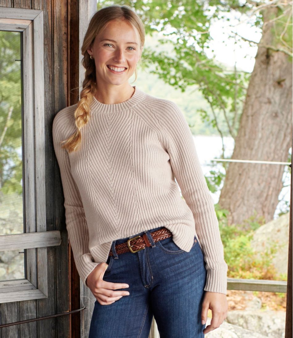 Women's Mariner Shaker Sweater, Crewneck