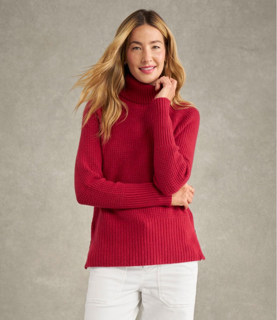 Women's SuperSoft Waffle Sweater, Turtleneck