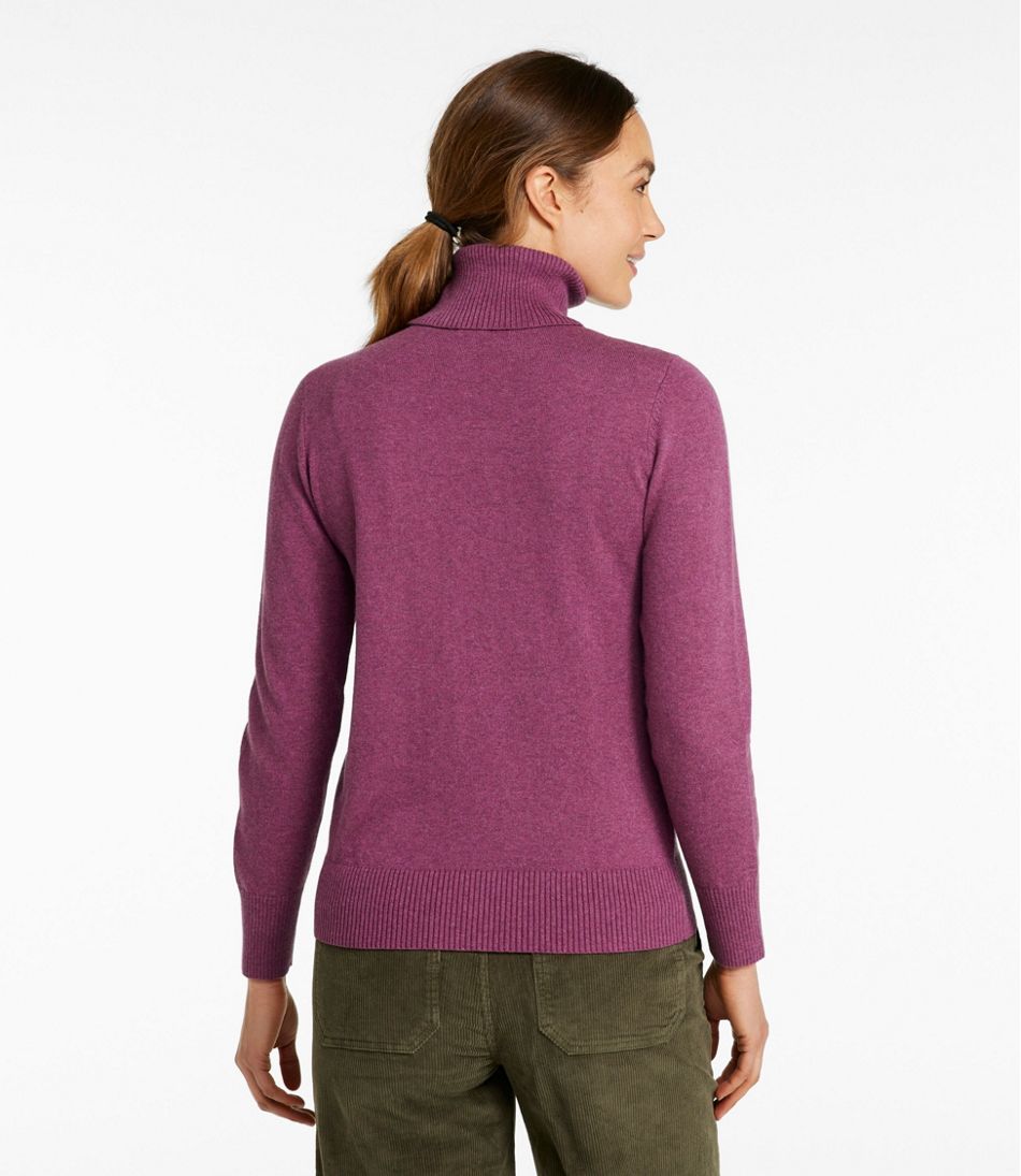 Women's Cotton/Cashmere Sweater, Turtleneck